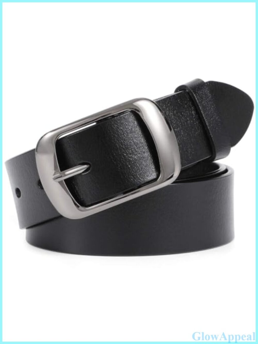 Women's Leather Belt Solid Pin Buckle Jeans Pants Casual Dress Belt